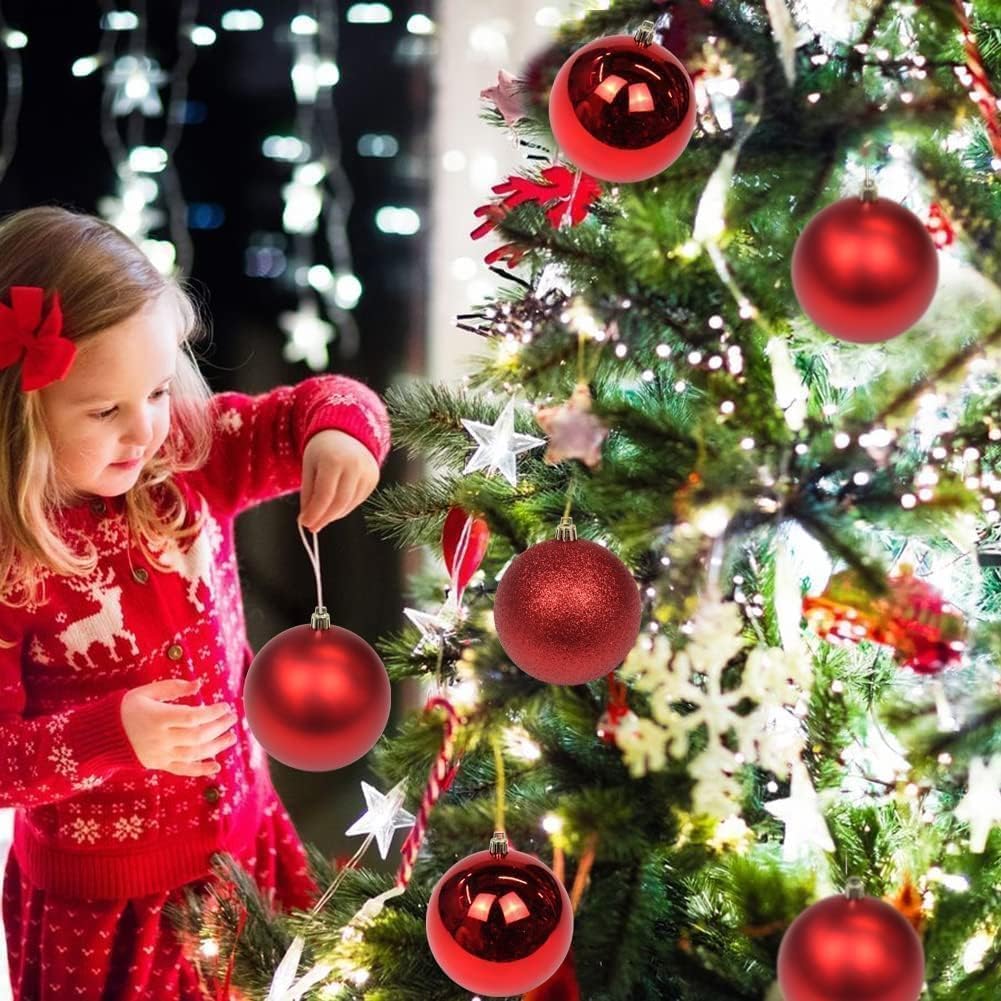 Happy Hugs Christmas Red Balls Pack of 6