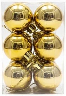 Happy Hugs Christmas Golden Balls Pack of 12