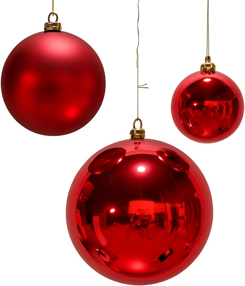 Happy Hugs Christmas Red Balls Pack of 6