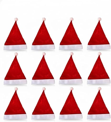 Happy Hugs Christmas Santa Hat pack of 12