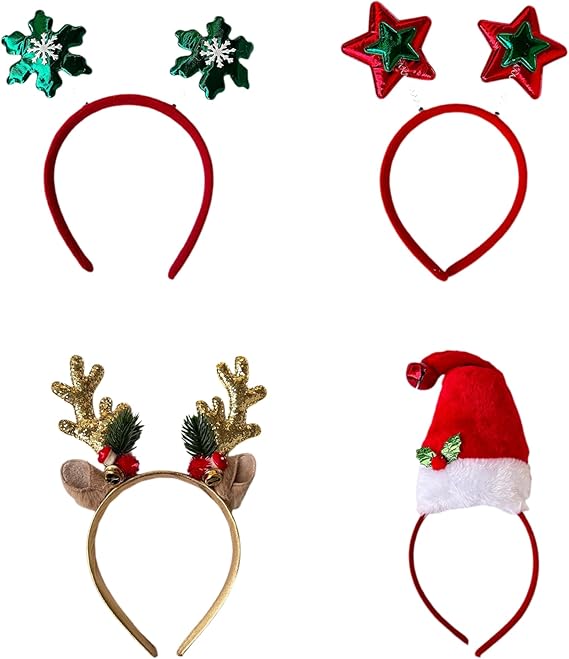 Happy Hugs Christmas Headband pack of 4